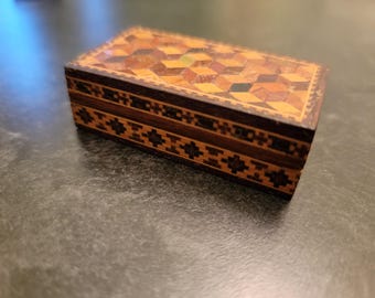 Caja victoriana de Tunbridge Ware