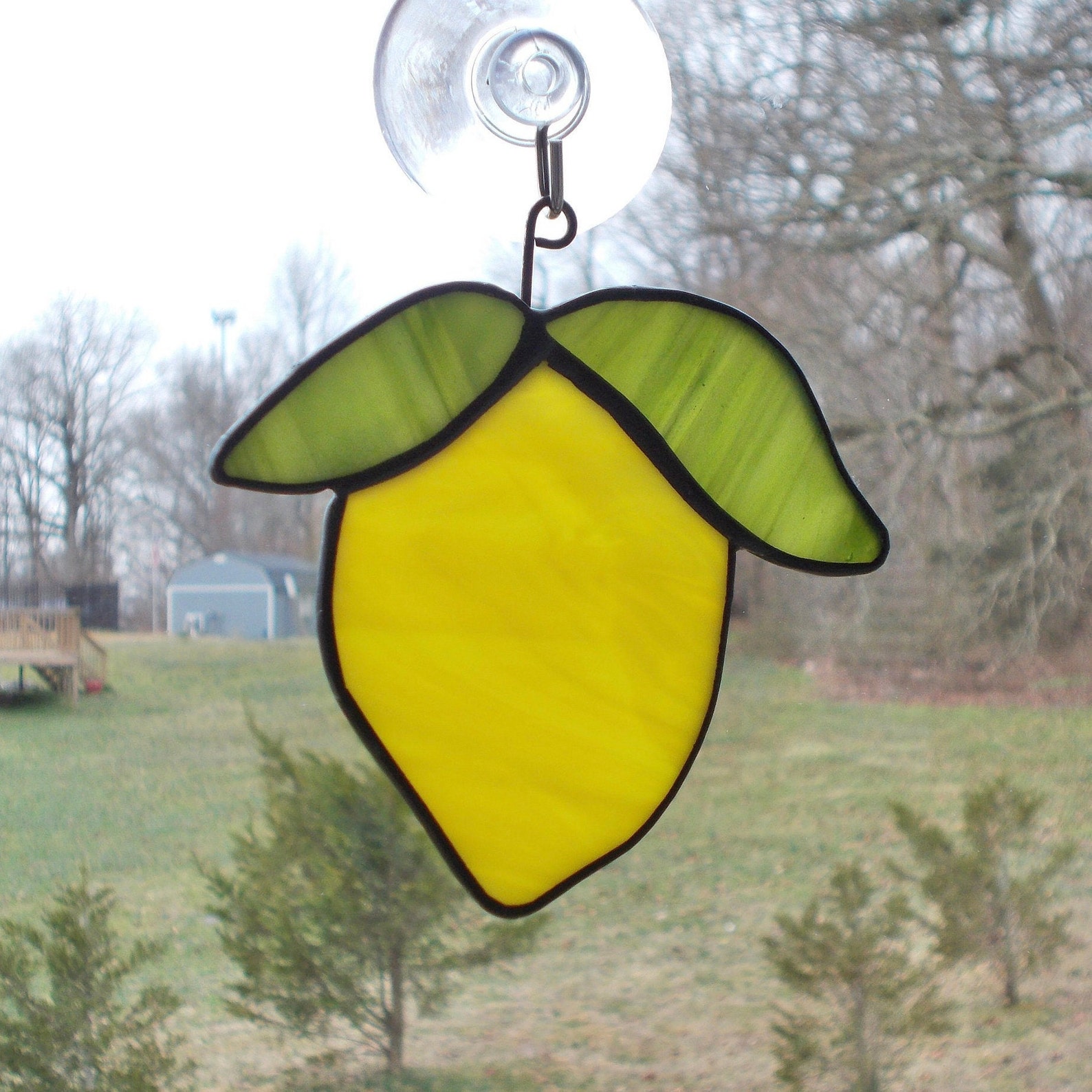 Lemon Stained Glass Suncatcher for Kitchen Decor Lemon Etsy