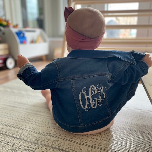 Monogram Toddler Jean Jacket || Personalized Jean Jacket || Toddler Jean Jacket || Personalized Baby Jean Jacket || Personalized Toddler