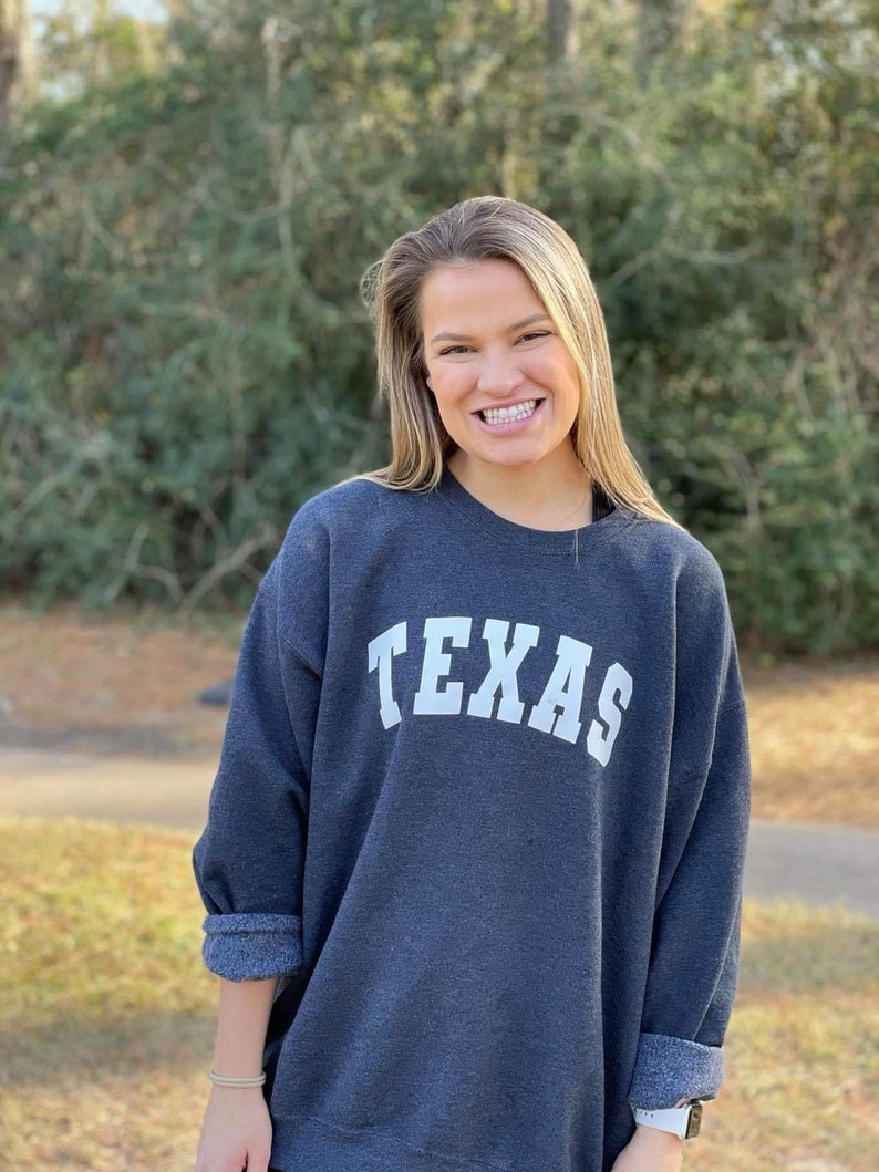 Texas Sweatshirt Texas Womens Crewneck Womens Crewneck Etsy