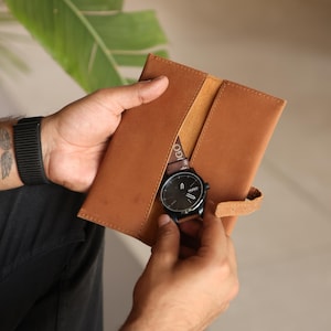 Personalized Leather Watch Case, Travel Watch Roll, Watch Storage Organizer, Personalized Gifts, Groomsmen Gift, Gift for Him, Gift for Her