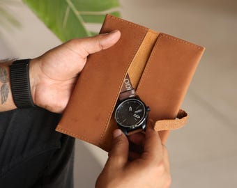 Uhrenetui aus Leder: Reiseuhrenrolle, Groomsmen Geschenk