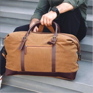 Sac de sport pour homme | Cadeau garçon d'honneur ou homme d'honneur | Week-end en toile cirée | de voyage pour homme | Sac de voyage personnalisé pour la nuit
