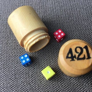 DADOS ORIENT EXPRESS Dados de madera en miniatura totalmente hechos a mano de los años 60: ¡un artículo icónico imprescindible y extremadamente raro!