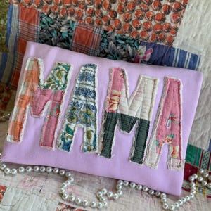 Quilted Mama shirt, Mama appliqued shirt, Mama embroidered shirt, Mimi shirt, gift for Mimi, mama personalized shirt, Mother&#39;s Day Gift