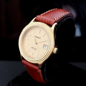 SWISS TISSOT PR50 Quartz Montre-bracelet pour femme , Montre-bracelet tissot vintage pour dame, Quartz Tissot, Montre-bracelet pour dame, Tissot suisse, Montre suisse