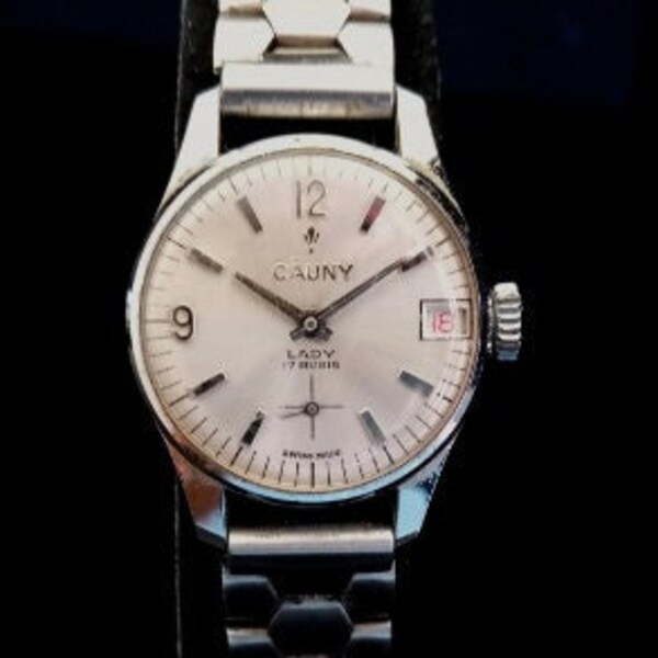 SWISS CAUNY LADY Lady's Wristwatch, Swiss Watch, Swiss Made Cauny, Lady's Mechanical Watch, Lady's Wristwatch, Women's Swiss Watch, Swiss