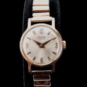 1950&#39;S SWISS FESTINA WOMEN&#39;S Wristwatch, Vintage Watch, Swiss Festina, Lady&#39;s Wristwatch, Swiss Festina Watch, Vinatege Swiss Watch, Festina