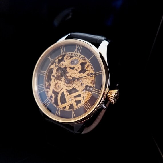 RESERVED ZENITH SKELETON Wristwatch, Cal.18,28, Cu