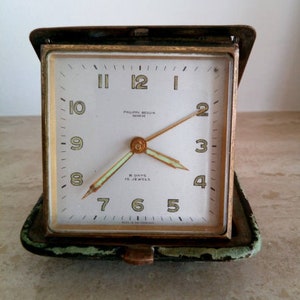 SWISS PHILIPPE BEGUIN Orologio da tavolo, 1930, Orologio 8 giorni, Orologio Beguin, Sveglia, Orologio da viaggio, Philippe Beguin, Orologio svizzero, Vintage Cloc