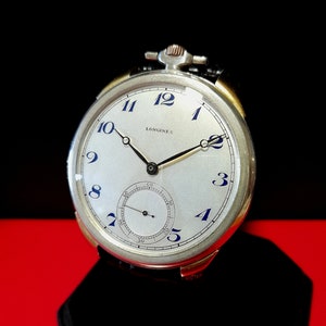 1920&#39;s Longines Art Deco luxury silver men&#39;s dress wrist watch, Swiss Longines Marriage 900 Silver Case Men&#39;s Watch, Longines