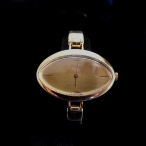 1980&#39;S SWISS &quot;GINA&quot; WRISTWATCH, Vintage Swiss Gina Brown Resin Bracelet Watch, Vintage Swiss Women&#39;s Wristwatch, Swiss Made Women&#39;s Watch