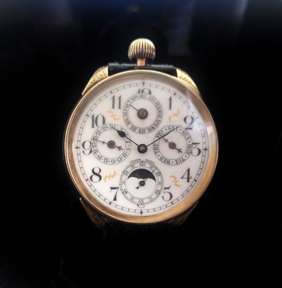 1860'S UNIQUE SWISS MOONPHASE Men's Marriage Wrist