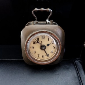 1860&#39;S FRENCH TABLE ALARM Clock, French Brevete Table Alarm Clock, 1860&#39;s French Table Working Alarm Clock, Antique Made  France Table Clock