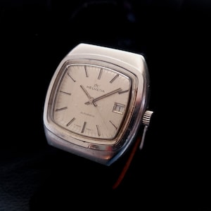 1970&#39;S SWISS HELVETIA AUTOMATIC Men&#39;s Wrist Watch, Vintage Swiss Helvetia Men&#39;s Wristwatch, Vintage Helvetia Swiss Watch, HelvetiaWatch