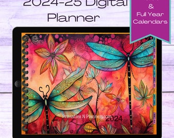 2024 Digital Planner pdf calendar for Goodnotes ipad planner