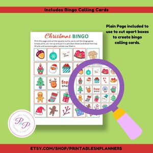 Christmas Printable Bingo Games for Family and Kids Bingo - Etsy