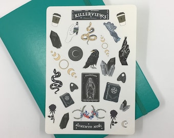 Celestial Witch Planner sticker sheet for bullet journal kit and planner- witchcraft Wiccan celestial
