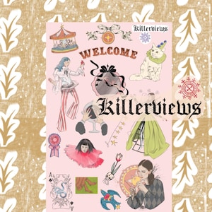 Feuille d'autocollants Bienvenue sur le cirque pour kit bullet journal et agenda - Magie du tarot