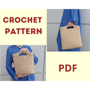 Crochet bag pattern Crochet shopper tote bag pattern pdf Beach bag pattern PDF Download