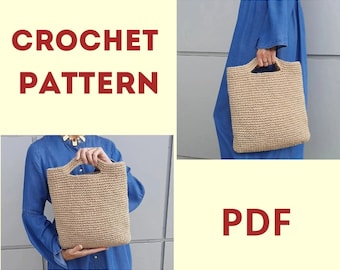 Patrón de bolso de compras de crochet: Bolso de verano fácil (Descargar PDF)