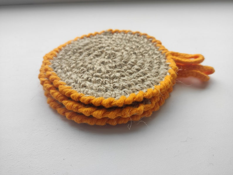 Eco Friendly Crochet Washclothes Crocheted Jute Dishcloth Zero Etsy