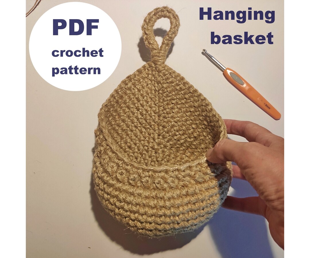 Hanging Basket Crochet Pattern: Easy DIY Kitchen Storage (PDF Pattern ...