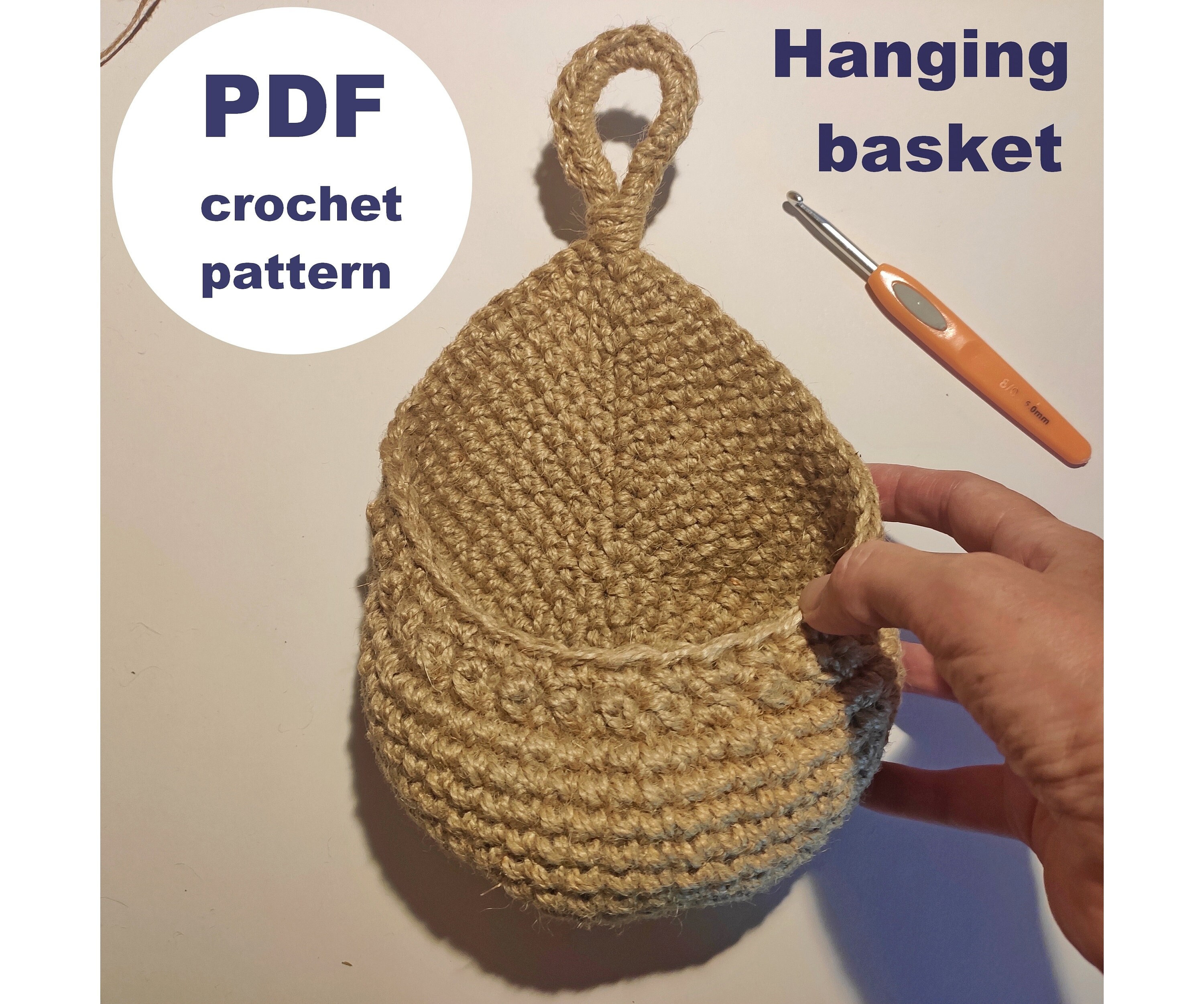 Hartfield Crochet Hanging Basket