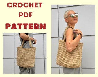 Tote Bag Crochet Pattern: Easy Summer Bag (PDF Download)