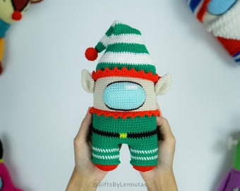 Among Us Elf Crochet Plushie Toy Amigurumi Handmade Plushie, Lennutas