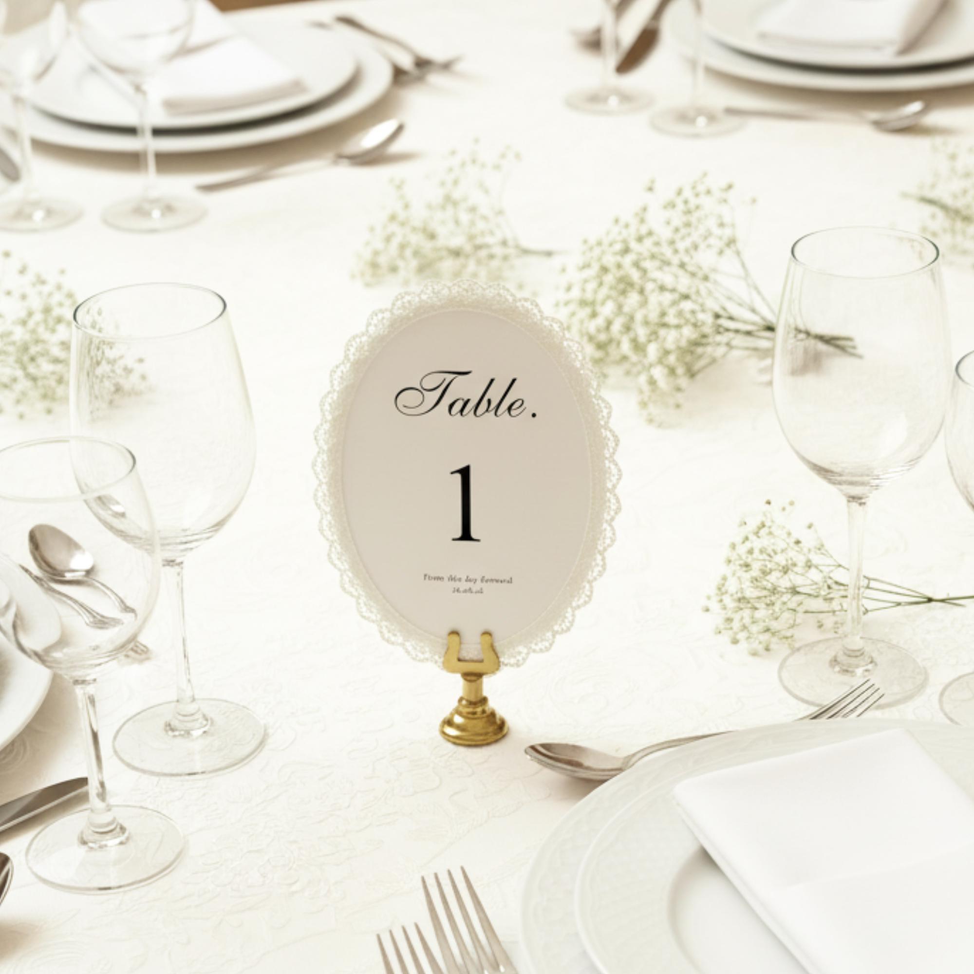 Unique Lace Table Numbers Personalized Lace Trim Table Numbers - Wedding Decor - Romantic Wedding ...