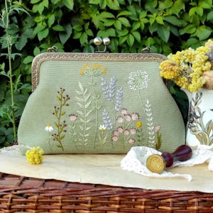 Handmade Photo Lining Purse, Mother of the bride gift, mother of the groom gift, Bridal Clutch Purse, Personalized gift for Mom-M079