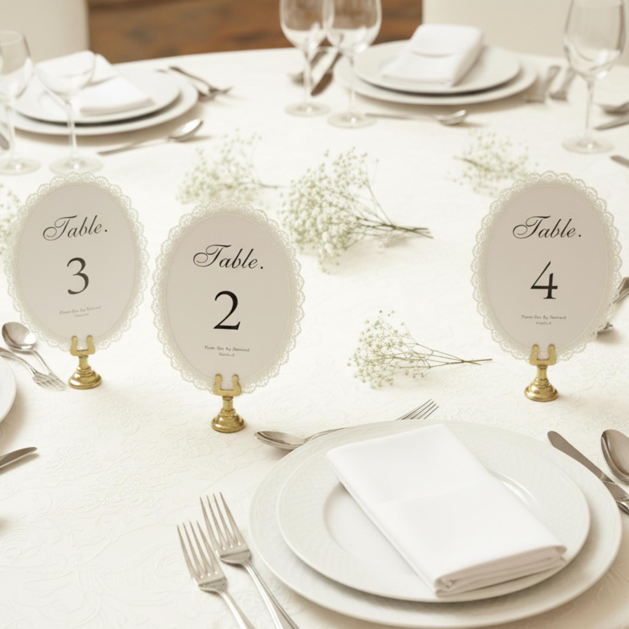 Unique Lace Table Numbers Personalized Lace Trim Table Numbers - Wedding Decor - Romantic Wedding ...