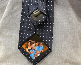 Corbata con foto personalizada, parche para corbata con foto, regalo de aniversario, parche para corbata con foto personalizada, regalo de compromiso, regalo de boda para papá, corbata personalizada