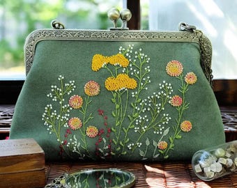 Handgefertigte Fotofutter Geldbörse, Hochzeitstasche Geschenk für Mama, Benutzerdefinierte Clutch, personalisiertes Geschenk für Mama ， Hochzeitsgeschenk für Mutter der Braut_M051