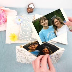 Handmade Photo Lining Purse, Wedding Clutch Purse, Personalized Purse For Mom, Personalized Gift For Mom, Mother of the Bride Gift-M99