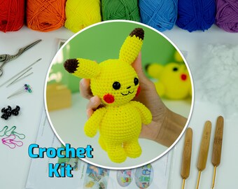 Crochet Kit for Beginners - Cutie Pikachu Amigurumi