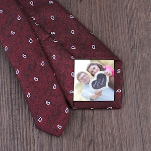 Corbata de seda personalizada con foto