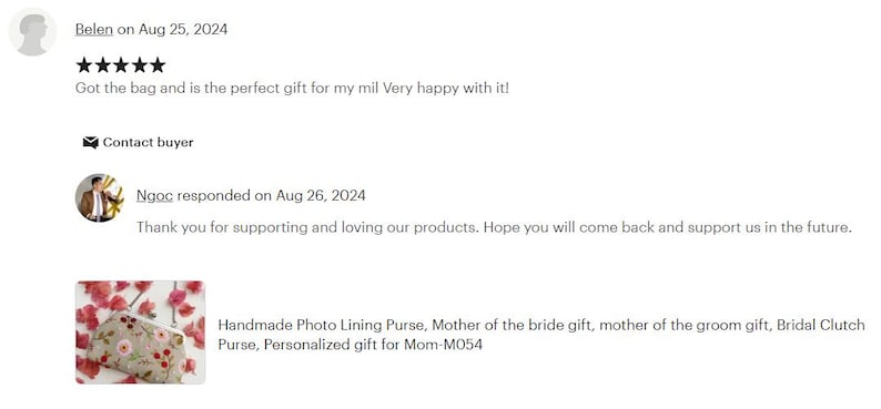 May include: A handmade photo lining purse with a floral design. The purse is described as a mother of the bride gift, a mother of the groom gift, and a bridal clutch. The product is a personalized gift for Mom-M054.