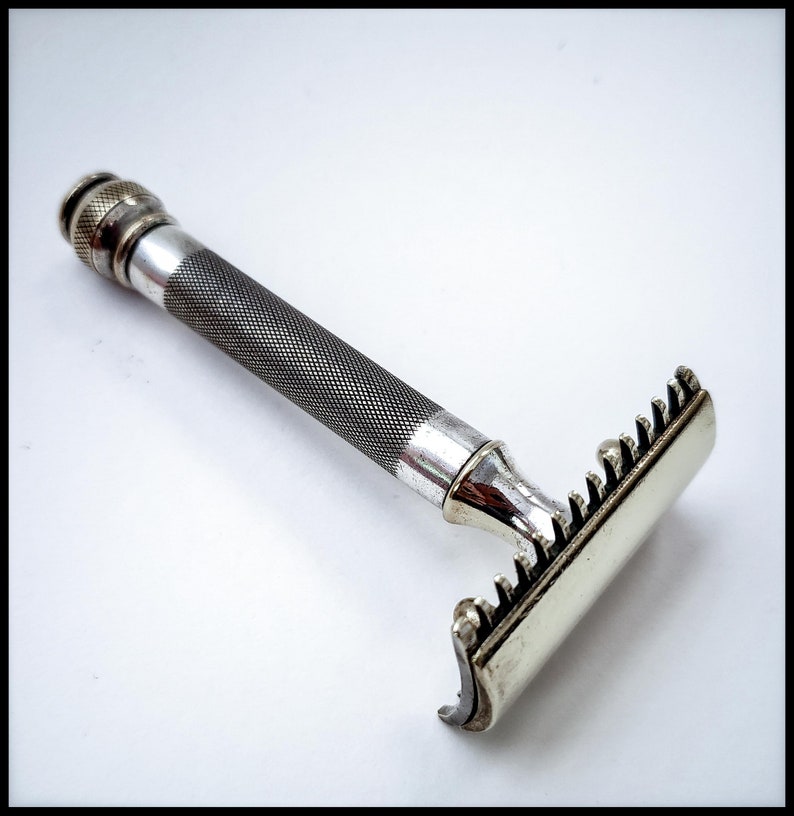 Antique Gillette NickelPlated Open Comb Razor 19211929 Etsy