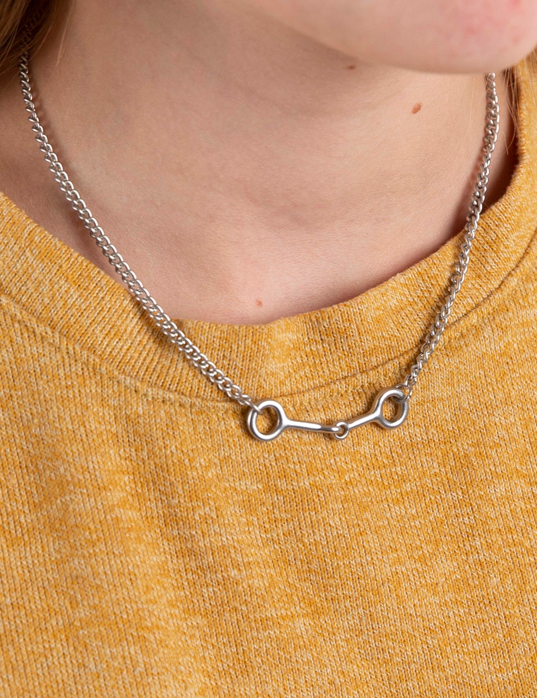 Silver Horse Bit Necklace Bit Equestrian Necklace Horse Love Horse Gift Ideas Etsy