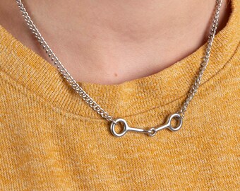 Silver Horse Bit Necklace - Bit Equestrian Necklace - Horse Love - Horse Gift ideas
