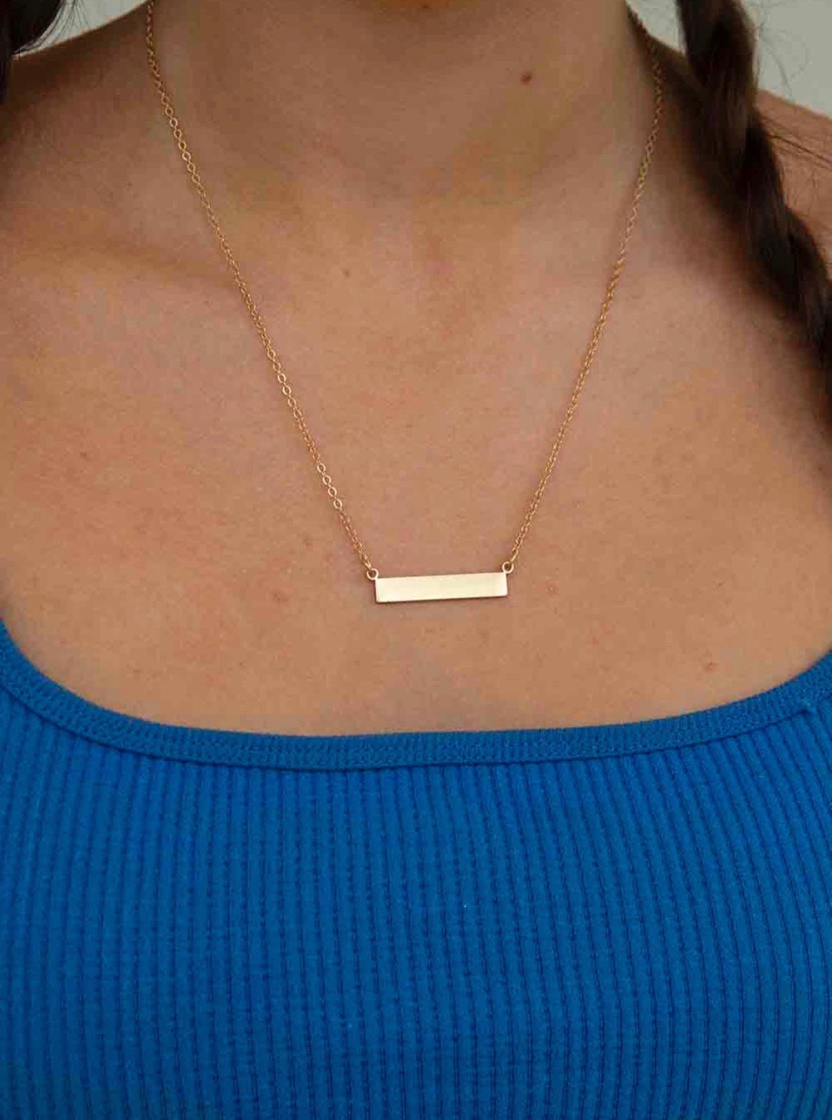 Simple bar necklace - bar necklace - simple necklace - necklace - gold necklace - gift ideas