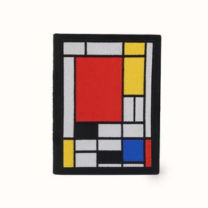 Сlutchbook Mondrian Bookclutch Embroidered handmade purse women evening bag original gift, art bag women bag unique bag
