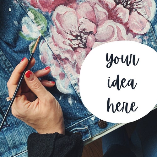 YOUR DESIGN / Hand painted jean jacket shops / Custom denim jacket