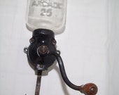 Antique Arcade 25 Cast Iron Coffee Grinder Wall Mount Hand Crank Unit