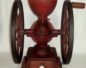 Antique 1878 Enterprise Cast Iron Hand Crank Coffee Grinder Swift Mill Double Wheel Mercantile Store Coffee Bean Grinding Mill