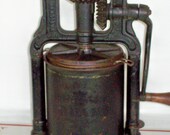 4 Qt. National Specialty M 39 F 39 G. Co. Sausage Stuffing Press Hand Crank Fruit Press Nice Antique Display Piece