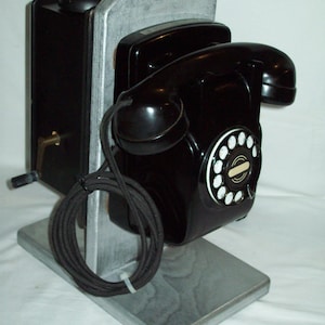 Northern Electric Non-Dial Hand Crank Phone & 1947 Rotary Dial Phone on Display Rack ~ These Units Displays Well !