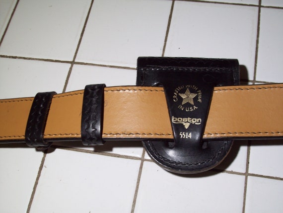 Vintage Leather Tactical Police Security Guard Du… - image 9